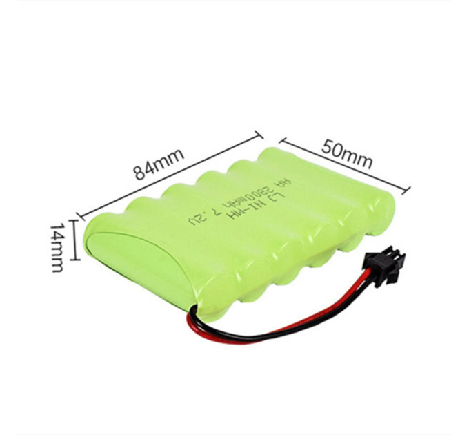 Аккумулятор AA 7.2V 2300 mAh с коннектором JST SM-2P для детских игрушек и катеров (18860)