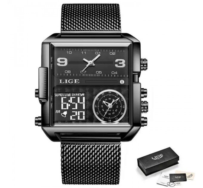 Часы Lige Maxi LG8925 Original (Black) (15251)