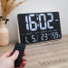 Часы электронные настенные и настольные LOSSO GRAND WC-600 Будильник с пультом (White) (18967)