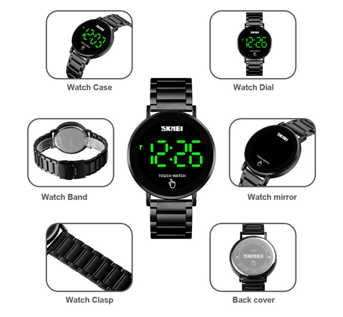 Часы наручные Skmei 1550 Original (Black, 1550SBK) (18362)