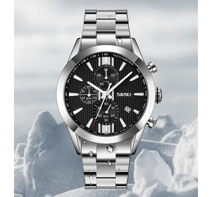 Часы наручные Skmei 9302 (Silver Black, 9302BK) (18375)