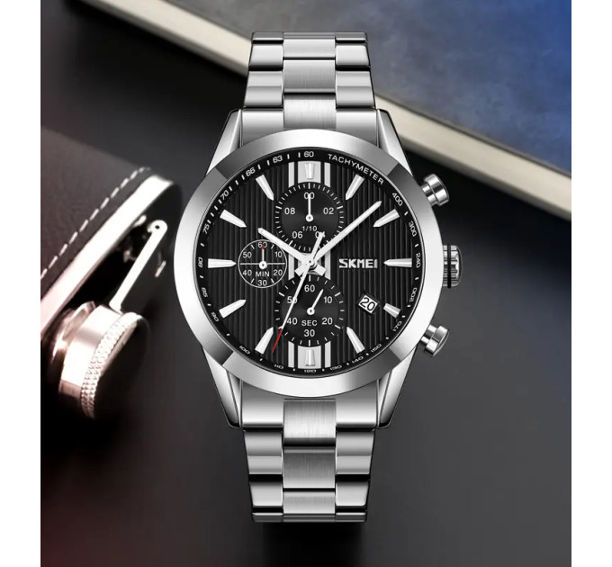 Часы наручные Skmei 9302 (Silver Black, 9302BK) (18375)