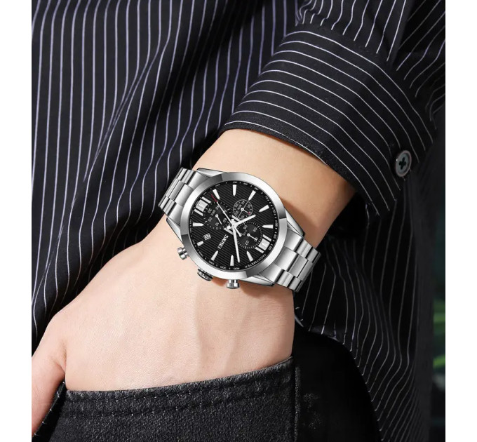 Часы наручные Skmei 9302 (Silver Black, 9302BK) (18375)