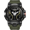 Часы наручные Smael 8075 Original с двойным дисплеем (Army Green) (17783)