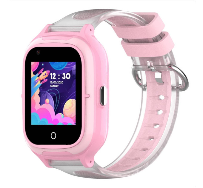 Детские умные смарт-часы Wonlex KT23  с камерой WI-FI GPS SIM-карта видеозвонок Original (Pink) (17769)
