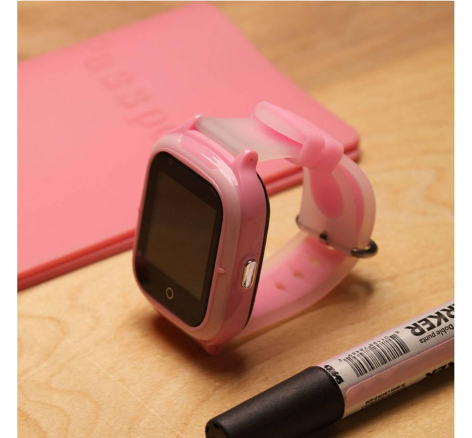 Детские умные смарт-часы Wonlex KT23  с камерой WI-FI GPS SIM-карта видеозвонок Original (Pink) (17769)