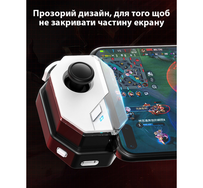 Джойстик для телефона Memo MB02 Original игровой контроллер триггер (Black White) (18533)