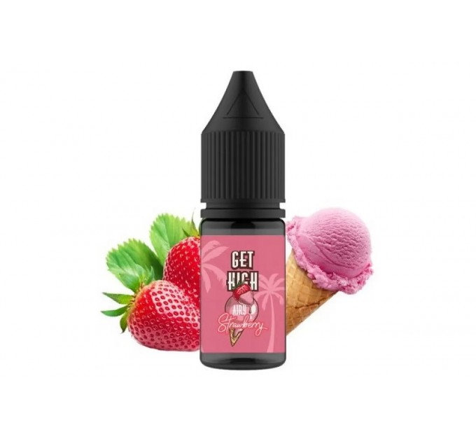 Жидкость для POD систем Black Triangle Get High Salt Airy Strawberry 10 мл 30 мг (Клубничное мороженое)