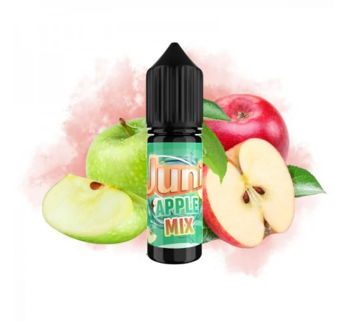 Жидкость для POD систем Juni Apple Mix 15 мл 30 мг (Кислый и сладкий микс холодних яблок)
