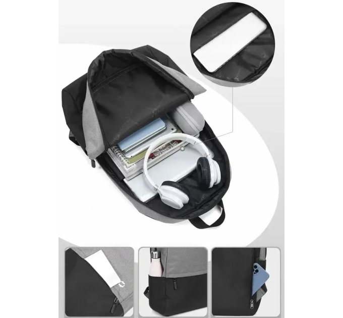 Городской рюкзак Tigernu T-B9325 18л 15.6'' (Gray) (17184)