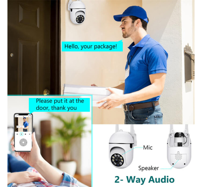 Камера видеонаблюдения беспроводная, Ночное видение PIX-LINK RW106P 720P/1MP шпионская Wi-Fi камера (White) (18658)