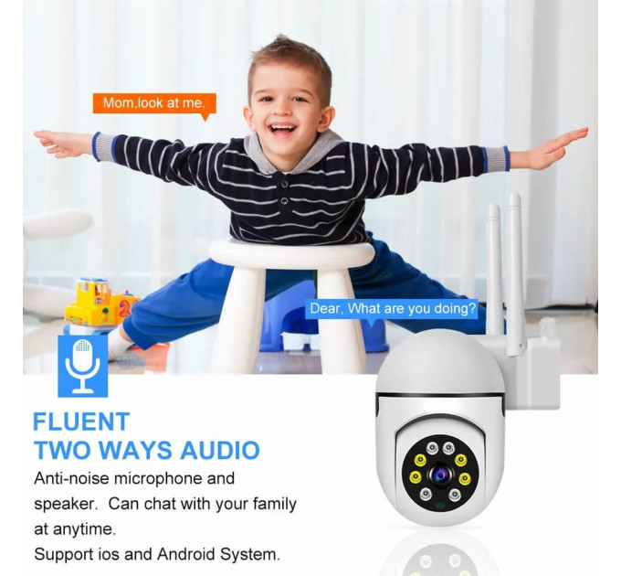 Камера видеонаблюдения беспроводная, Ночное видение PIX-LINK RW106P 720P/1MP шпионская Wi-Fi камера (White) (18658)