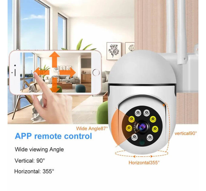 Камера видеонаблюдения беспроводная, Ночное видение PIX-LINK RW106P 720P/1MP шпионская Wi-Fi камера (White) (18658)