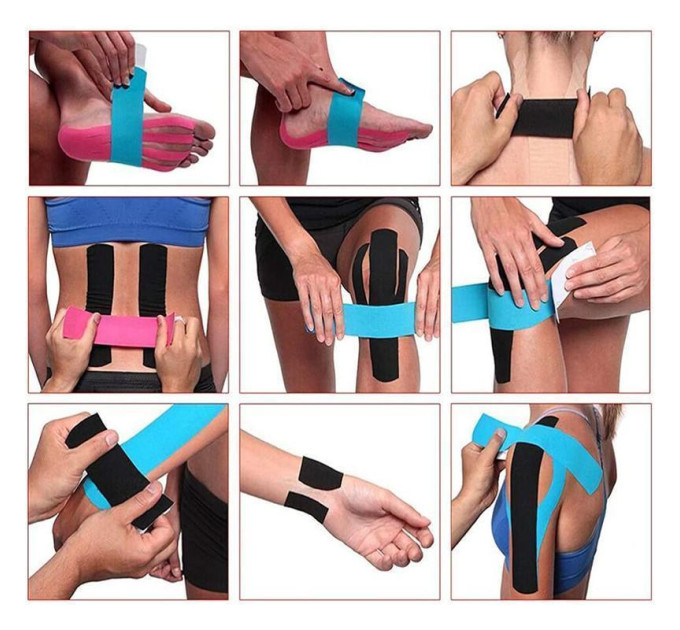 Кинезиологический тейп Kinesiology Tape L 7.5см - 5м (Purple) (17019)