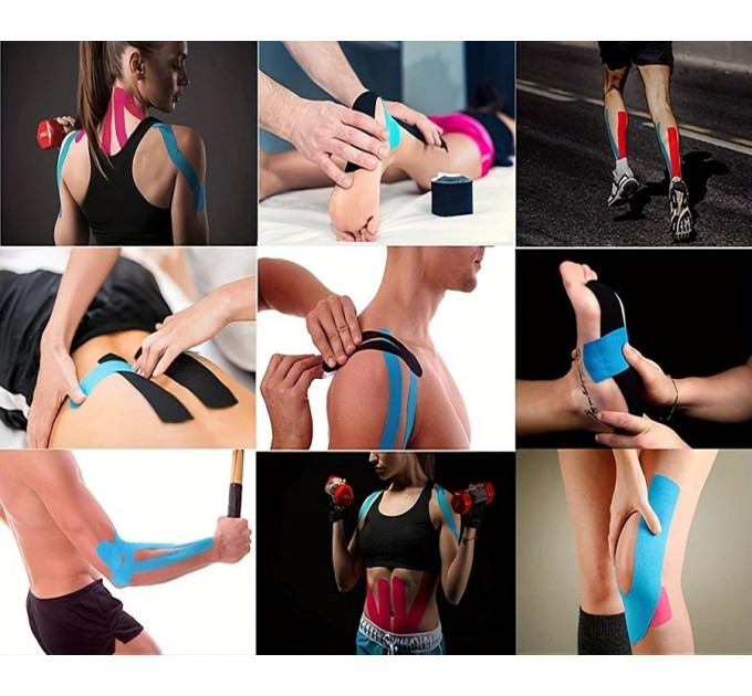 Кинезиологический тейп Kinesiology Tape L 7.5см - 5м (Purple) (17019)