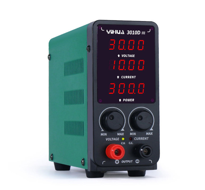 Лабораторный блок питания Yihua 3010D-III Импульсный / 30V / 10A / 300W, цифровая индикация напряжения, тока и мощности (V/A/W) (19466)