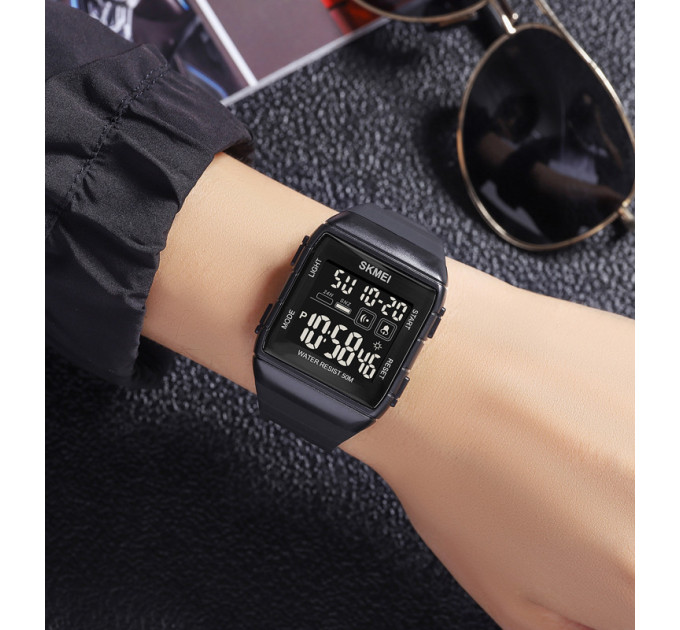 Мужские наручные часы Skmei 1960 Original спортивные классические (Black Black, 1960BKBK) (19149)