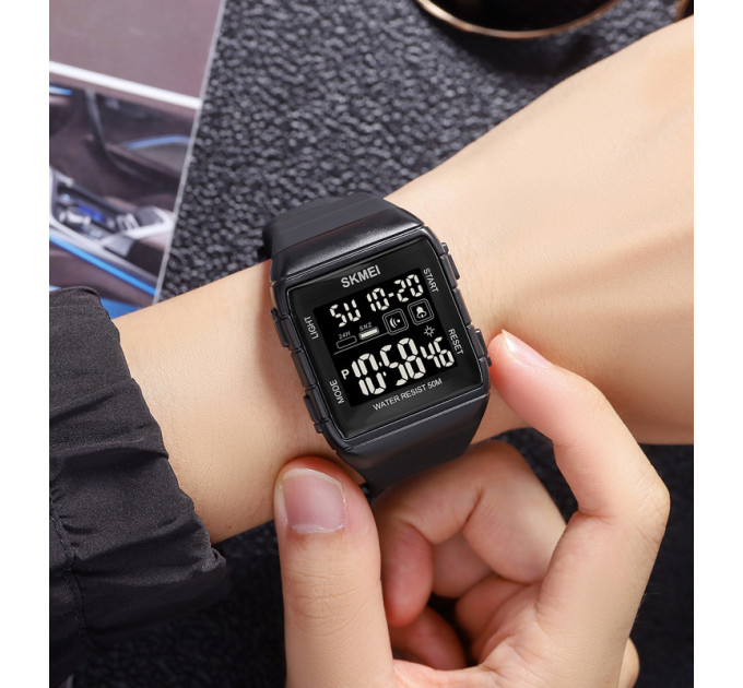 Мужские наручные часы Skmei 1960 Original спортивные классические (Black Black, 1960BKBK) (19149)