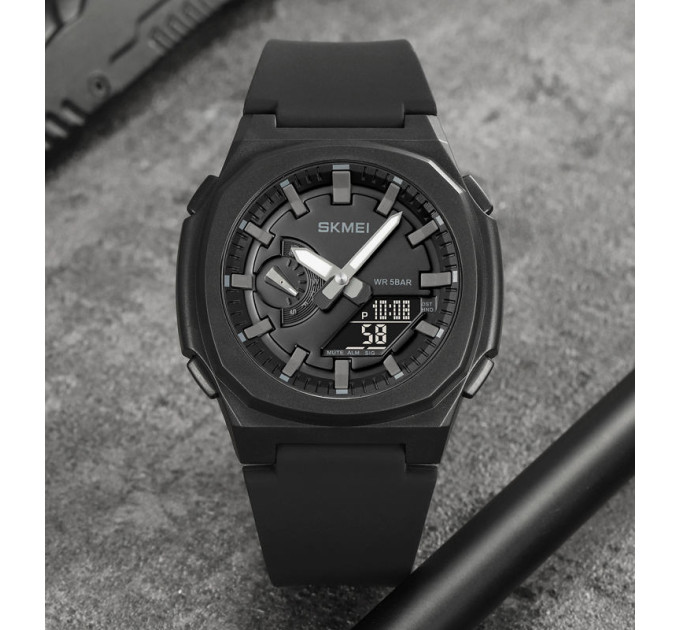 Мужские наручные часы Skmei 2091 Original цифровые электронные спортивные (Black Grey Black, 2091BKGYBK) (19153)