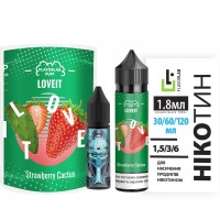 Набор для самозамеса на органическом никотине Flavorlab Love it 60 мл, 0-6 мг Strawberry Cactus (Клубничный кактус)