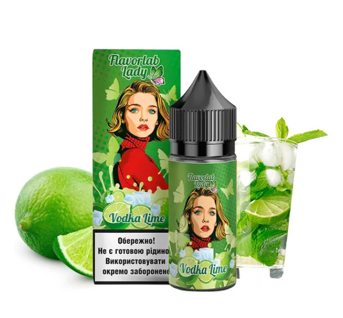Набор для самозамеса на солевом никотине Flavorlab Lady 30 мл, 0-50 мг Vodka Lime (Лайм Водка) (16568)