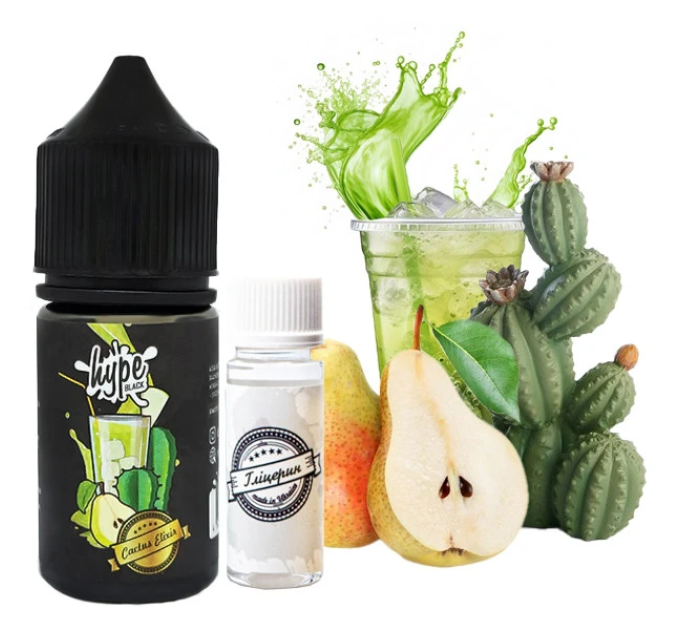 Набор для самозамеса на солевом никотине Hype Black 30 мл (Cactus Elixir Груша Кактус Холодок, 0-50 мг) (17990)