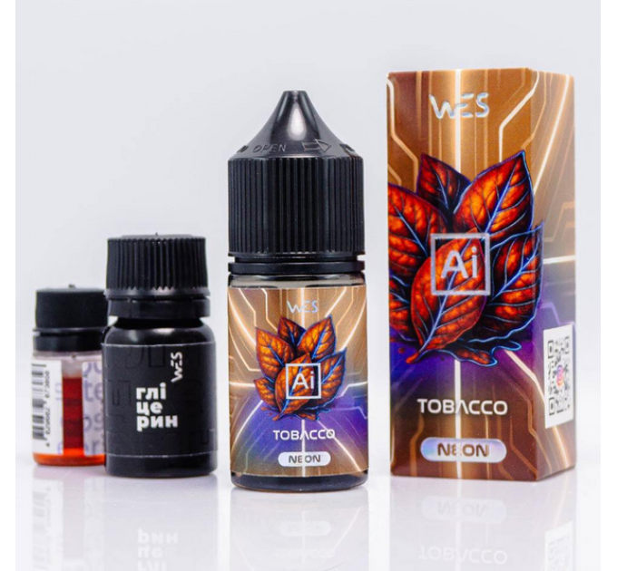 Набор для самозамеса на солевом никотине WES AI NEON 30 мл (Tobacco Классический табачный вкус, 0-50 мг) (18618)