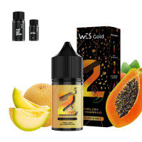 Набір для самозамісу на сольовому нікотині WES Gold 30 мл, 0-65 мг Melon Papaya (Диня, папайя та манго)
