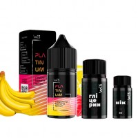 Набор для самозамеса на солевом никотине WES Platinum 30 мл, 0-65 мг Raspberry Banana Lemon (Малина, банан и лимон)