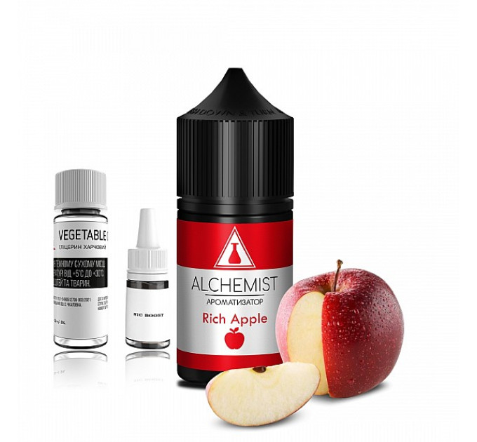 Набор компонентов для самозамеса солевой ALCHEMIST 30 мл (Rich Apple Яблоко, 0-50 мг) (18094)