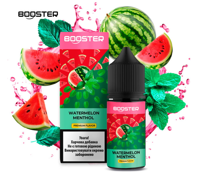 Набор компонентов для самозамеса солевой BOOSTER 30 мл (Watermelon Menthol, Арбуз ментол 0-50 мг) (19082)