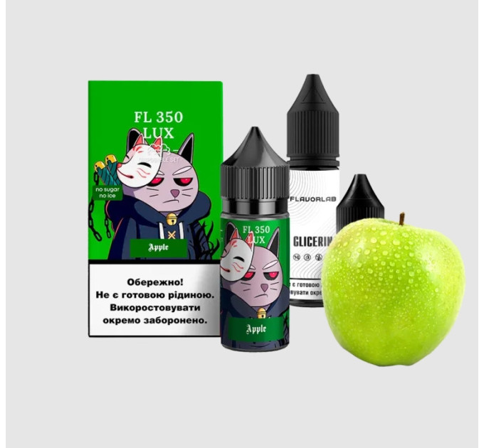 Набор компонентов для самозамеса солевой Flavorlab FL350 LUX 30 мл (Apple, Яблоко 0-65 мг) (19763)