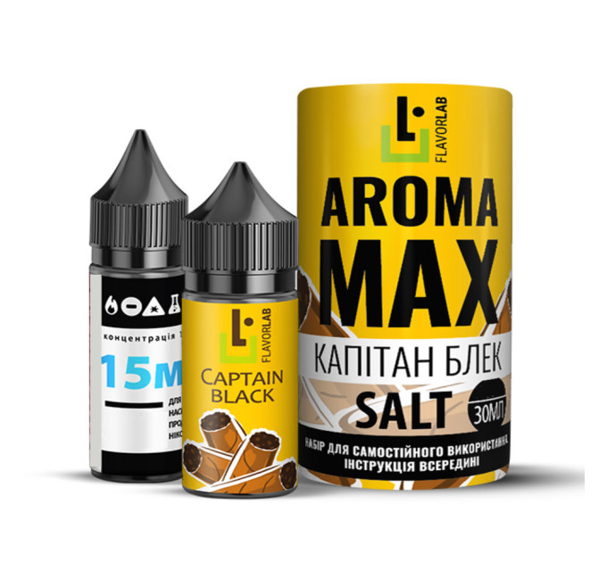 Набор компонентов для самозамеса солевой жидкости Flavorlab Aroma MAX 30 мл (Капитан блек, 0-65 мг) (17941)