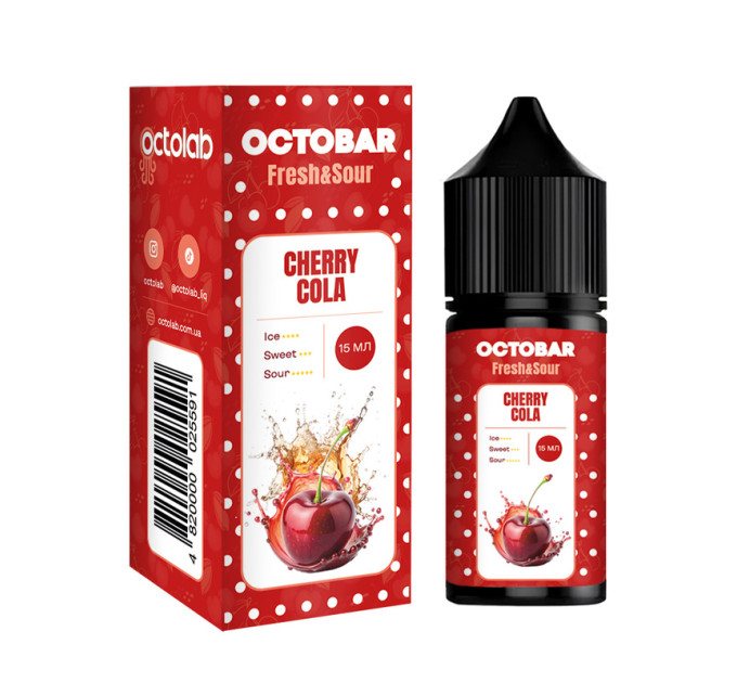 Набор компонентов для самозамеса солевой жидкости Octobar Fresh & Sour 30 мл (Cherry Cola Вишневая кола, 0-65 мг) (17882)