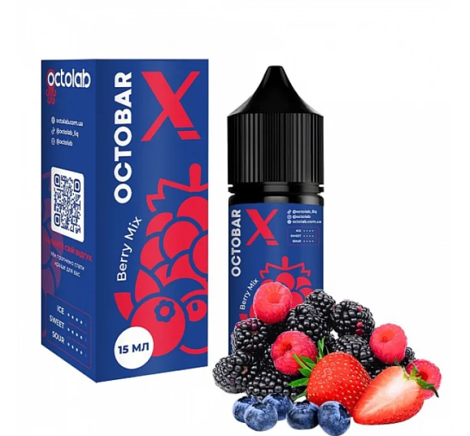 Набор компонентов для самозамеса солевой жидкости Octobar X 30 мл (Berry Mix Ягодный Микс, 0-65 мг) (17891)