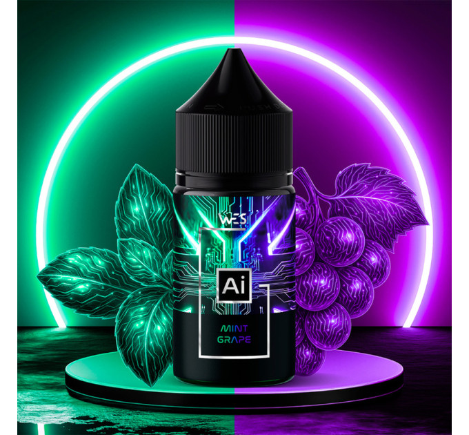 Набор компонентов для самозамеса солевой жидкости WES AI 30 мл (Mint Grape Ментоловый Виноград, 0-50 мг) (18131)