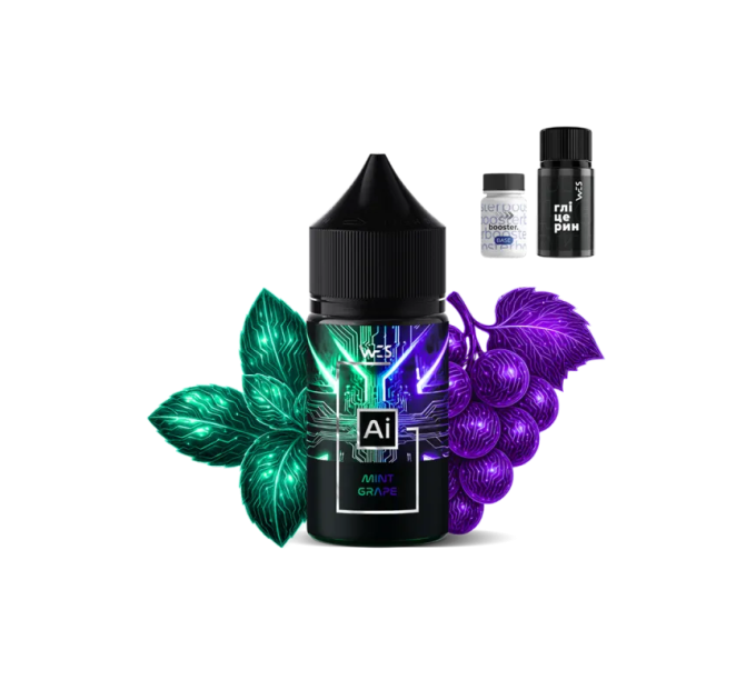 Набор компонентов для самозамеса солевой жидкости WES AI 30 мл (Mint Grape Ментоловый Виноград, 0-50 мг) (18131)