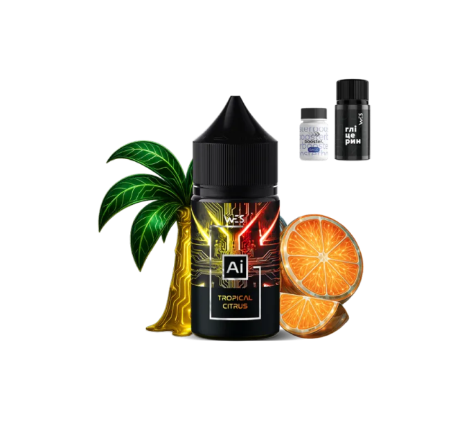 Набор компонентов для самозамеса солевой жидкости WES AI 30 мл (Tropical Citrus Тропический Цитрус, 0-50 мг) (18135)