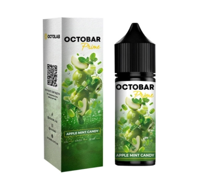 Набор компонентов для самозамеса солевой заправки Octobar Prime 15 мл (Apple Mint Candy, Яблочно-мятная конфета 0-50 мг) (19047)