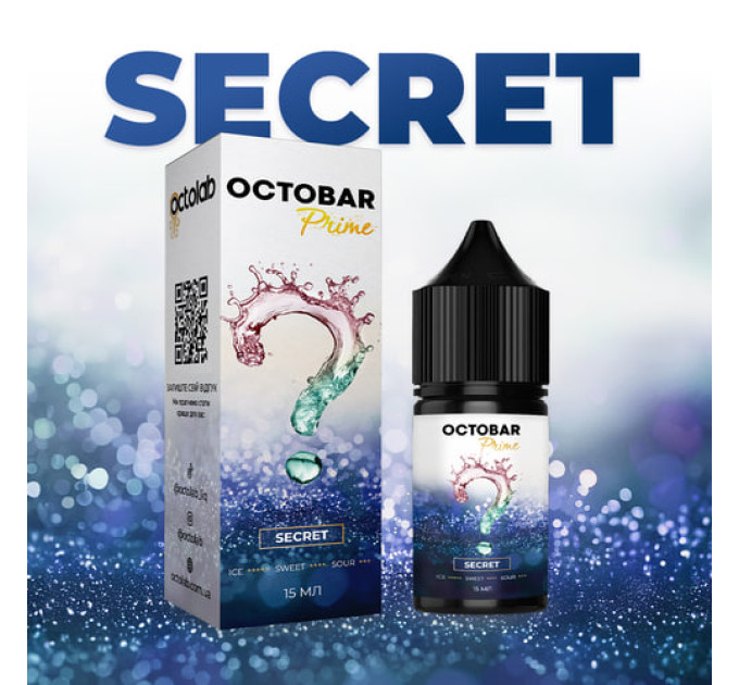Набор компонентов для самозамеса солевой заправки Octobar Prime 15 мл (Secret, Попробуй угадать вкус 0-50 мг) (19058)