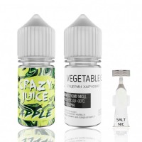 Набор заправки для самозамеса на солевом никотине Crazy Juice Apple 30 мл 0-50 мг (Зеленое Яблоко)