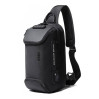 Однолямочный рюкзак через плечо Bange BG-7082 9л Сумка-слинг с USB-разъемом и замком (Black) (19378)