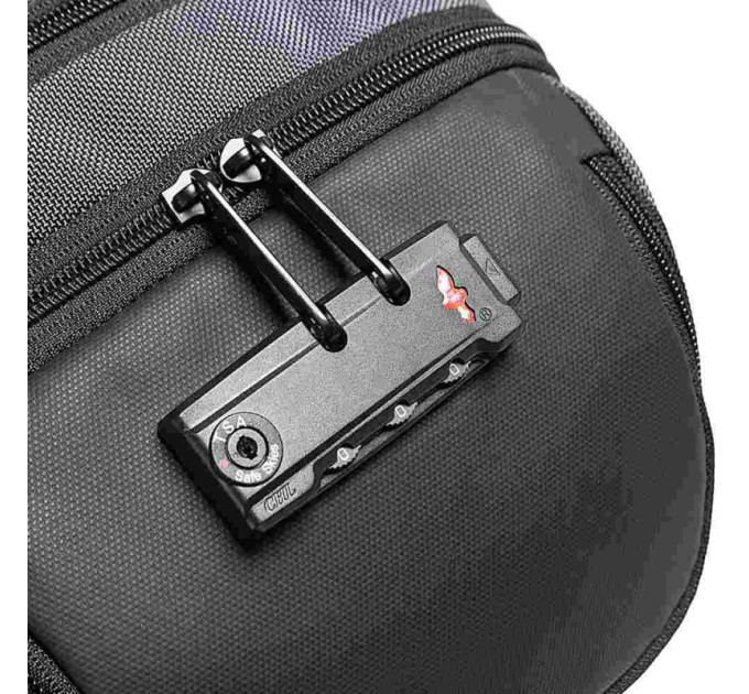 Однолямочный рюкзак через плечо Bange BG-7082 9л Сумка-слинг с USB-разъемом и замком (Black) (19378)