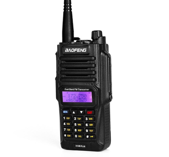 Портативная тактическая рация Baofeng UV-9R PLUS 8w влагозащищенная двухдиапазонная 136-174/400-470 мГц с гарнитурой (19178)