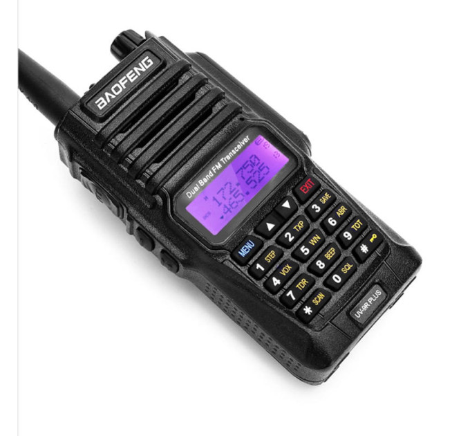 Портативная тактическая рация Baofeng UV-9R PLUS 8w влагозащищенная двухдиапазонная 136-174/400-470 мГц с гарнитурой (19178)