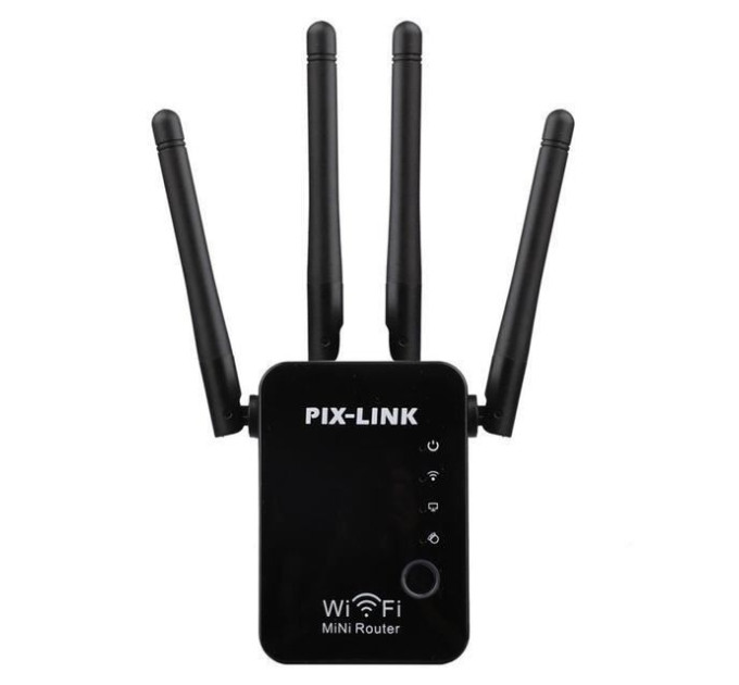 Ретранслятор усилитель Wi-Fi PIX-LINK LV-WR16Q (Black) (17604)