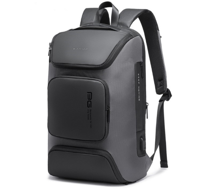 Рюкзак городско Bange BG-7078 30л ранец с отсеком для ноутбука до 15.6'' USB-разъем (Gray) (19377)