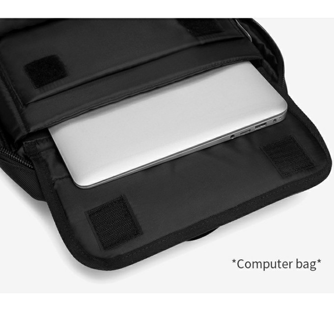 Рюкзак городской Ozuko 9388 деловой офисный с USB портом и отсеком для ноутбука до 15.6' 17л (Black) (19357)