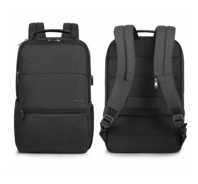 Рюкзак городской Tigernu T-B3905 25л с USB для ноутбука 15.6'' (Black) (17054)