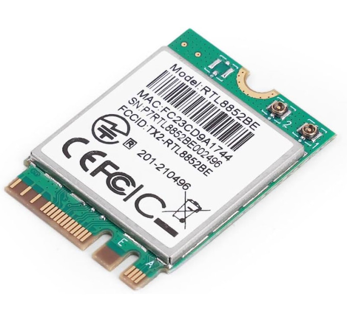 Сетевая карта MediaTek WIFI 6 RTL8852BE Двухдиапазонный адаптер, Bluetooth модуль для ПК / Ноутбука (19530)